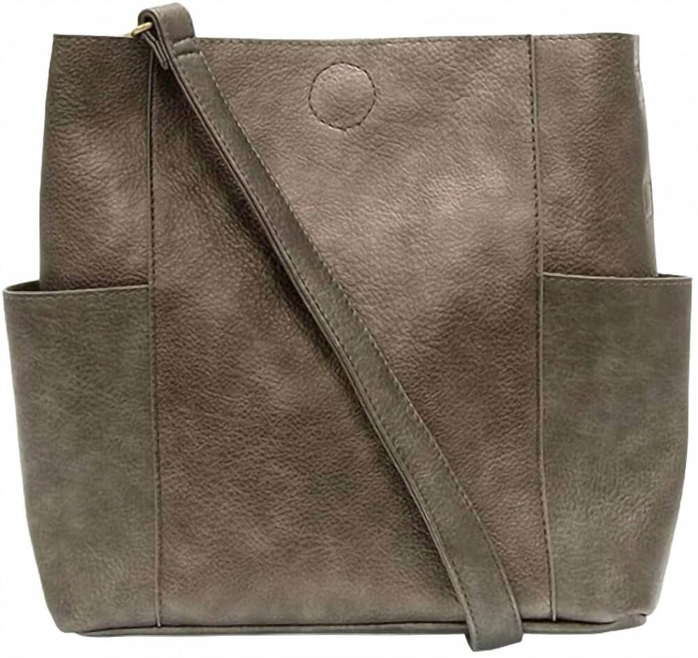 NEW JOY SUSAN kayleigh side pocket bag in metallic pewter